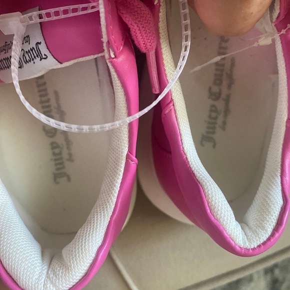 Juicy Couture Sneakers size 10 PINK Mesh & PVC Clear LOGO NWT! - Picture 4 of 8